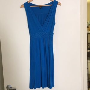 Bright blue midi dress
